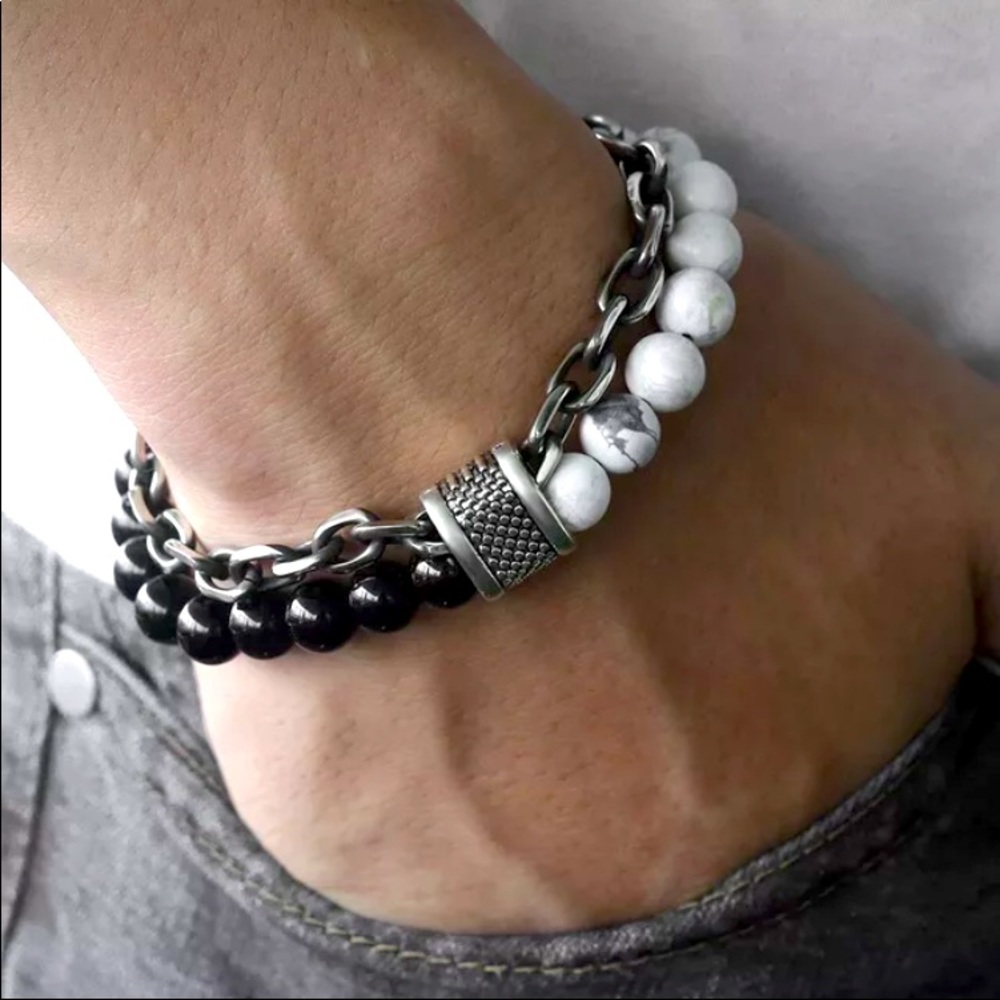 Unique double layered unisex bracelet